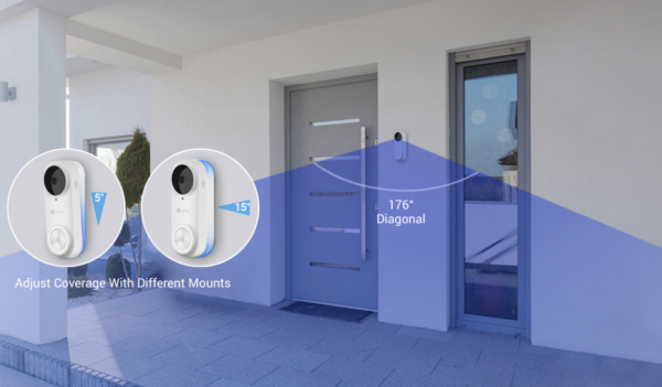 EZVIZ Wi-Fi Battery Powered Video Doorbell DB2 KIT 5MP 2.0mm Lens