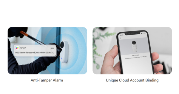 EZVIZ Wi-Fi Battery Powered Video Doorbell DB2 KIT 5MP 2.0mm Lens