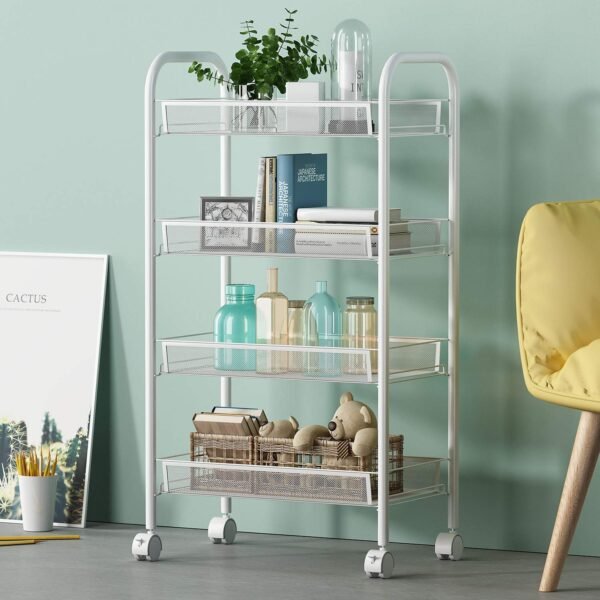 Fine Living Limber 4 Layer Trolley - White