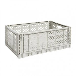 Fine Living Folding Crate Small - Grey | Compact & Durable