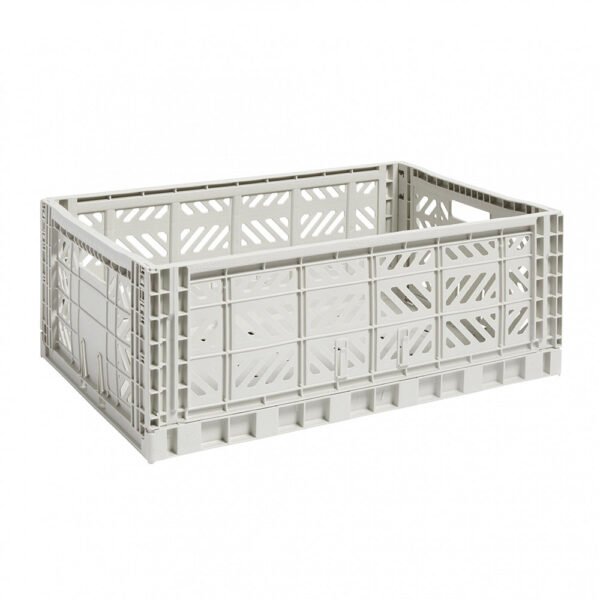 Fine Living Folding Crate Small - Grey | Compact & Durable