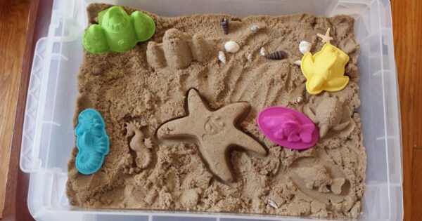 2kg Sensory Sand with Shapes Yellow
