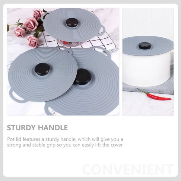 Silicone Pot Cover Spill Stopper Lid - L