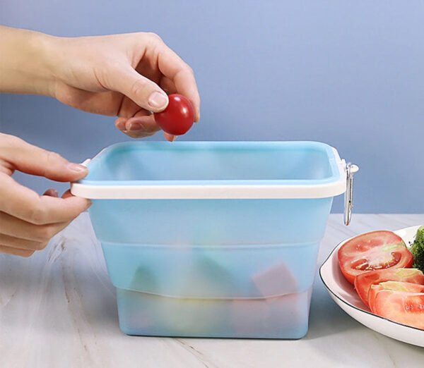 Silicone Foldable Food Storage Bag-Blue