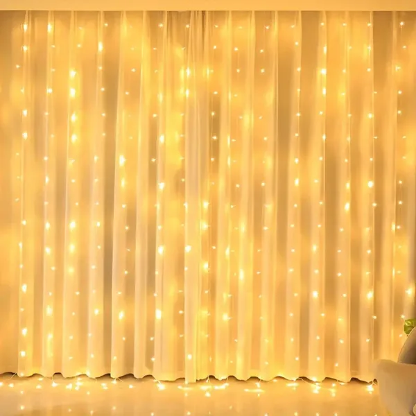 LED Solar Curtain Llight - Warm White