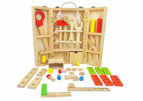 Wooden Tool Carry Case | Kids’ Carpentry Set | Portable Fun
