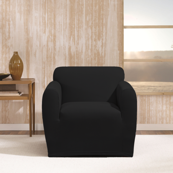 Fine Living Velvet Single Couch Cover - Black