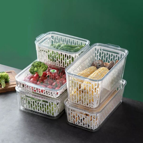 FRESHStore Liquid Drainer Rect Wide Storage