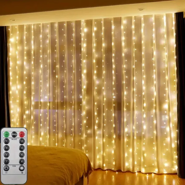 Best LED Solar Curtain Light | Warm White | Energy-Efficient