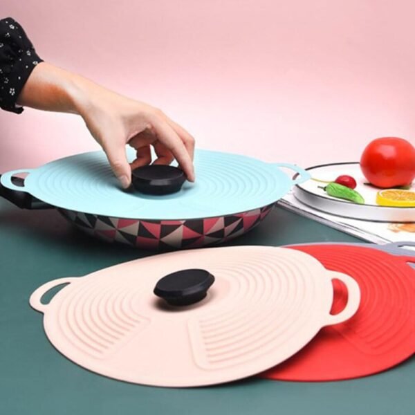 Silicone Pot Cover Spill Stopper Lid - M