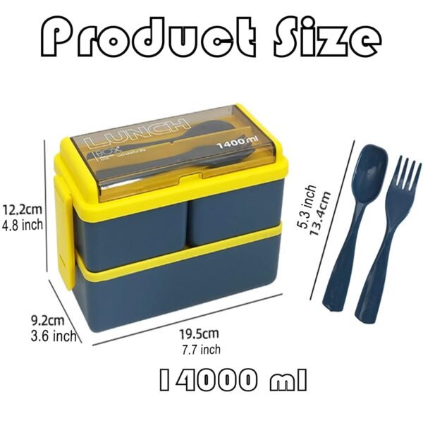 MealStash Lunch Box - Blue/ Yellow - Fine Living