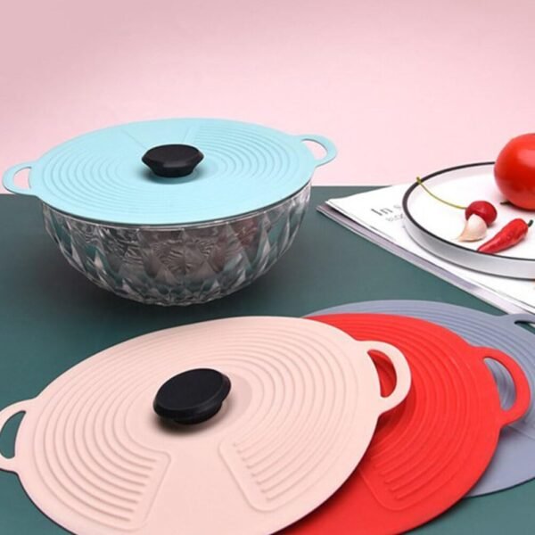 Silicone Pot Cover Spill Stopper Lid - M