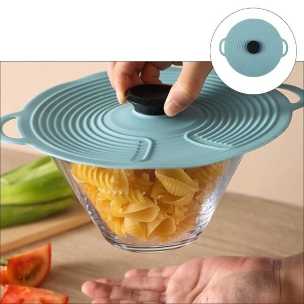Silicone Pot Cover Spill Stopper Lid - M