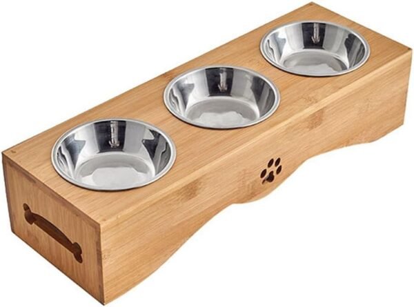 Juno Bamboo Stand Feeding Bowl - Rex