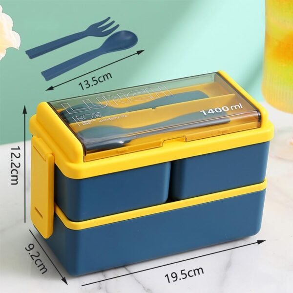 MealStash Lunch Box - Blue/ Yellow - Fine Living