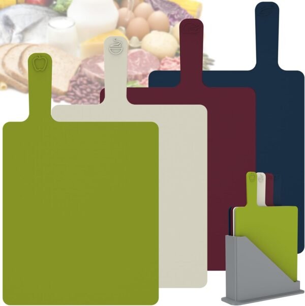 4pcs Kitchen Knife Cutting Board Set with Stand