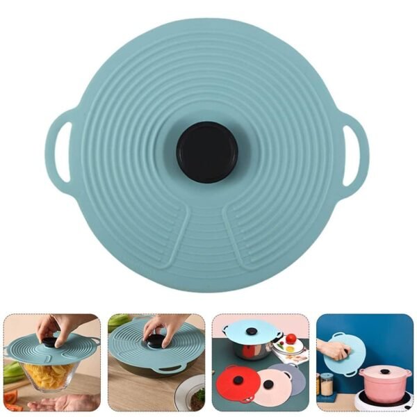 Silicone Pot Cover Spill Stopper Lid - L