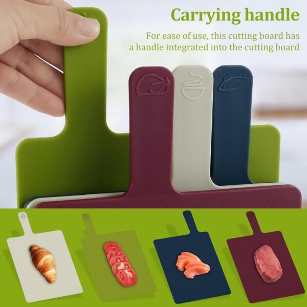 4pcs Kitchen Knife Cutting Board Set with Stand