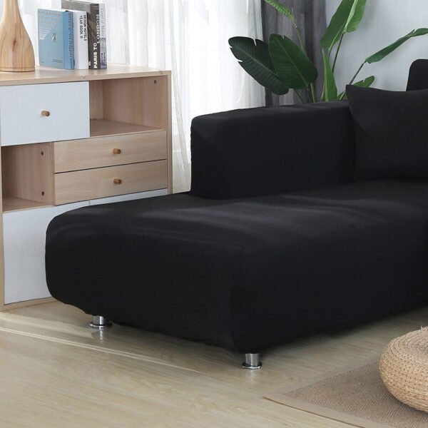 Fine Living L Shape Couch Cover - Black
