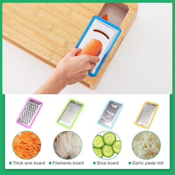 Three drawers Bamboo Choppinng Board - Fine Living