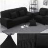 Fine Living L Shape Couch Cover - Black