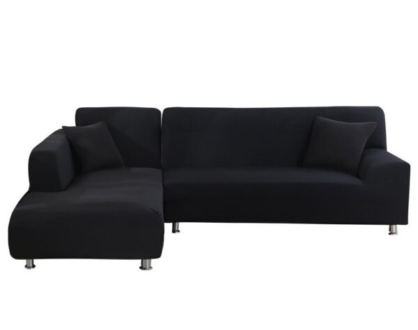 Fine Living L Shape Couch Cover - Black