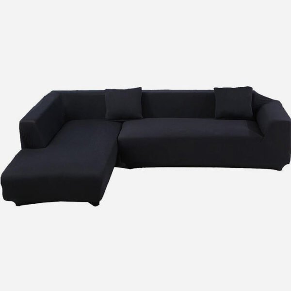 Fine Living L Shape Couch Cover - Black