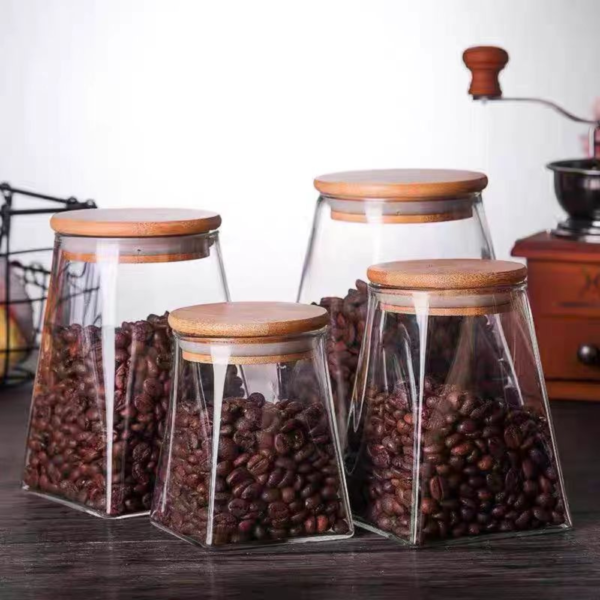 Pantry Prism Jar with Bamboo Lid - 350ml