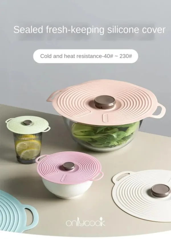 Silicone Pot Cover Spill Stopper Lid - L