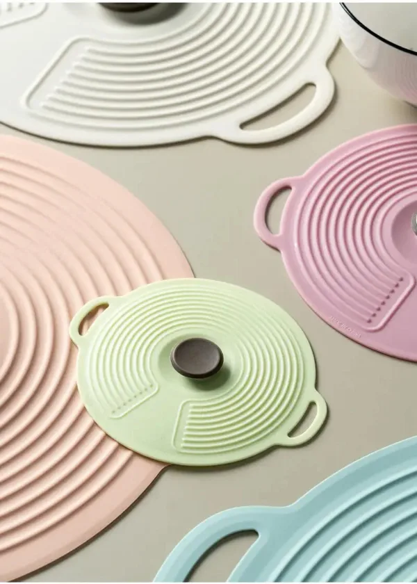 Silicone Pot Cover Spill Stopper Lid - L