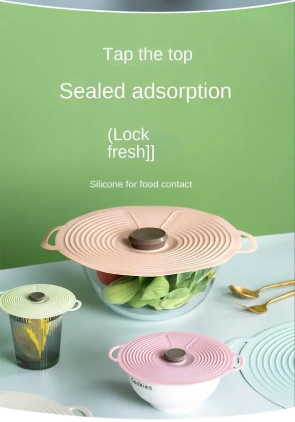 Silicone Pot Cover Spill Stopper Lid - L
