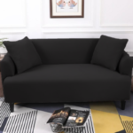 New Fine Living Velvet 3-Seater Couch Cover – Elegant | Durable | Black