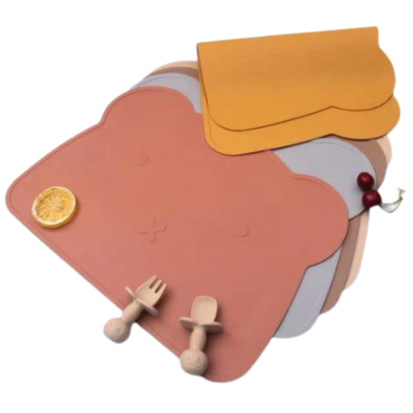 Silicone Teddy Placemat -Mauve