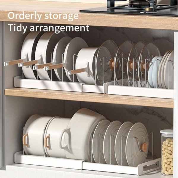 Pot Lid & Plate Organizer Rack