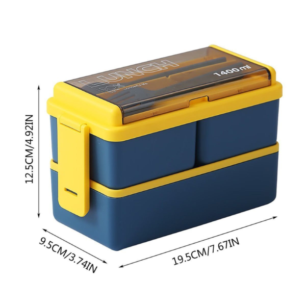 MealStash Lunch Box - Blue/ Yellow - Fine Living