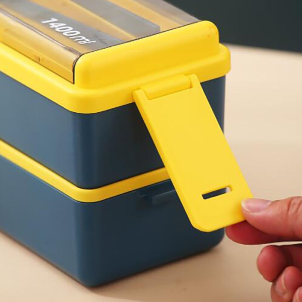 MealStash Lunch Box - Blue/ Yellow - Fine Living