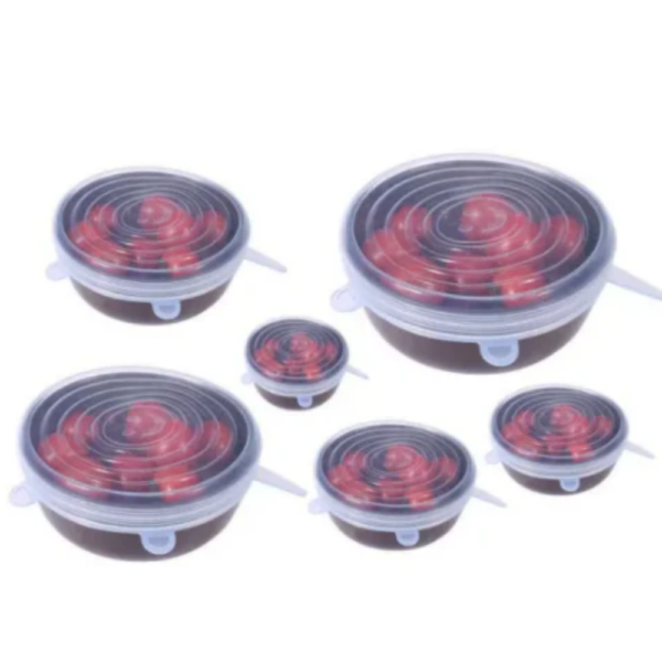 Silicone Lid - White ( Set of 6)