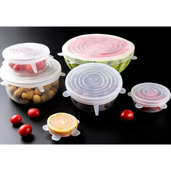 Silicone Lid - White ( Set of 6)