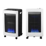 WarmWave Blue Flame Folding Heater – Portable | Stylish | White