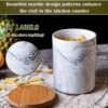 Alabaster Canister - Brass and White - 10cm