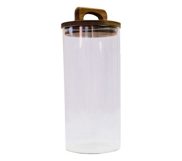 Jar with Acacia Handle Lid - 1000ml - 10 x 15cm