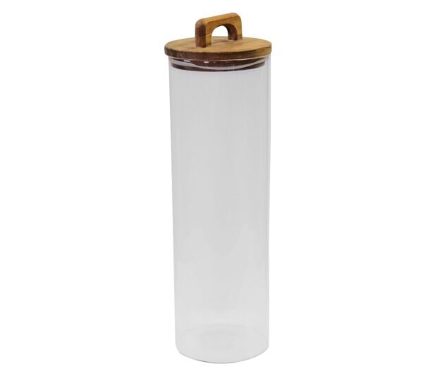 Jar with Acacia Handle Lid - 1000ml - 10 x 15cm