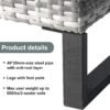 Rattan Cyprus Corner Patio Set - Grey
