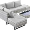 Rattan Cyprus Corner Patio Set - Grey