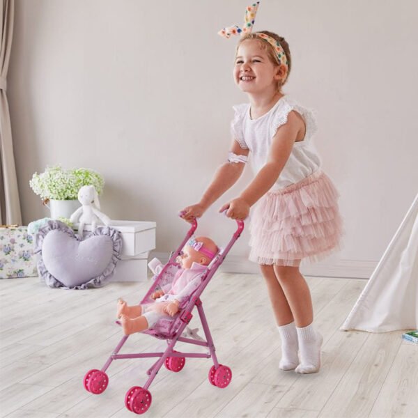 Jeronimo - Dolly Stroller - Pink Teddies