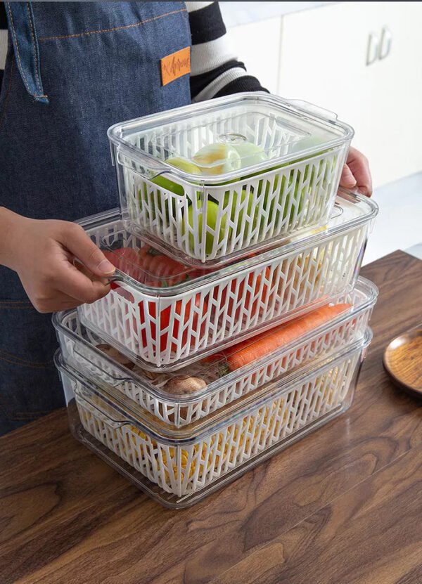 FRESHStore Liquid Drainer Rect Wide Storage