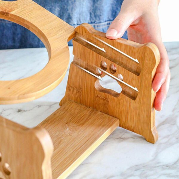 Jaxie Bamboo Stand Feeding Bowl - Single - Rex