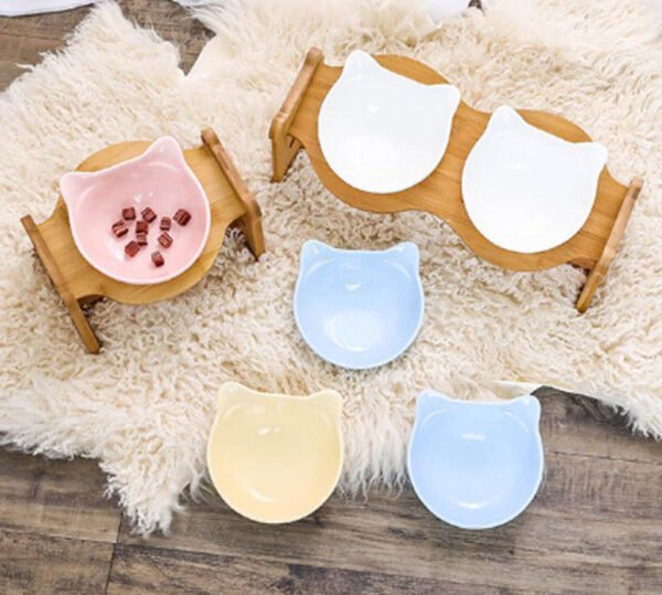 Jaxie Bamboo Stand Feeding Bowl - Single - Rex