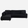 Fine Living L Shape Couch Cover - Black