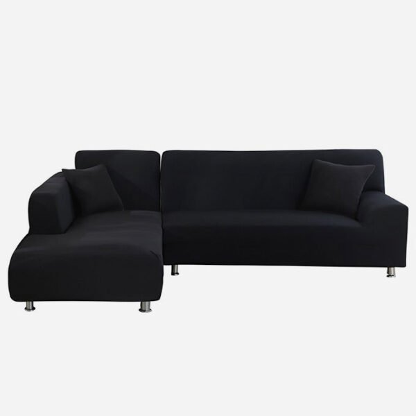 Fine Living L Shape Couch Cover - Black